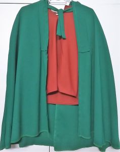 Kids Costumes to Hire - Green Cape & Brown Shirt - 2pce - CHILD